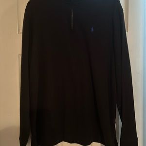 Ralph Lauren Black Long Sleeve Knit half zip